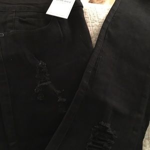 Judy blue distressed black denim jeans